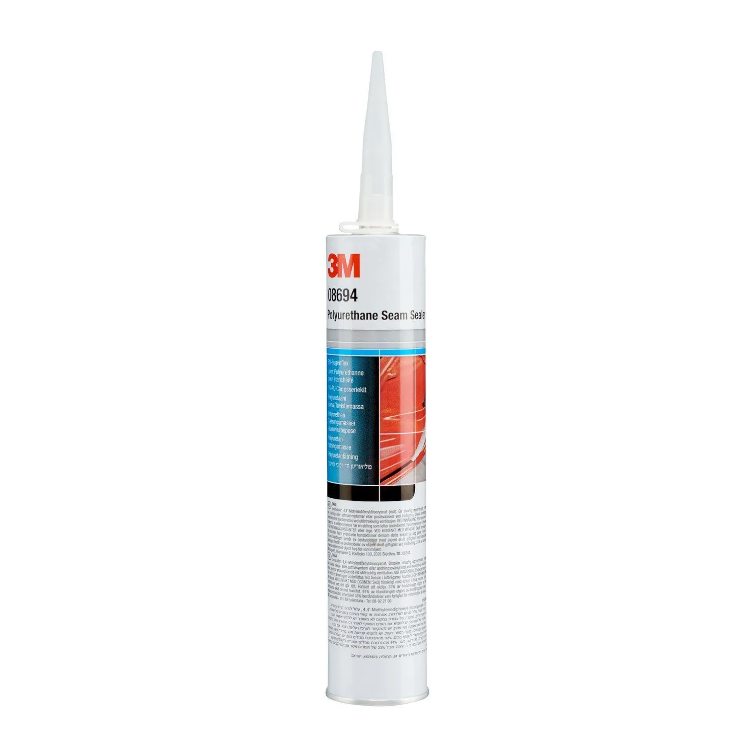 3M PU CARROSSERIEKIT PATROON ZWART 310 ML 12ST
