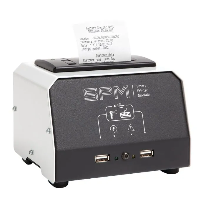 Acculader met trolley, printer en scanner