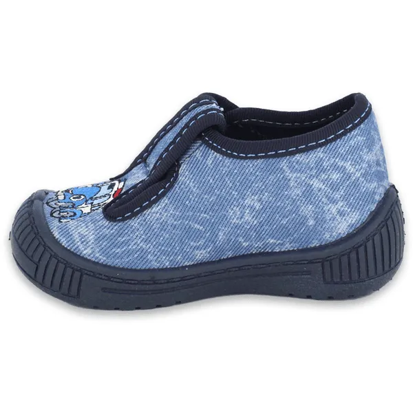 Beck pantoffels politie auto blauw