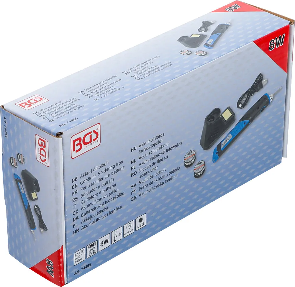 BGS 74485 Draadloze soldeerbout | Oplaadbaar | 8 W