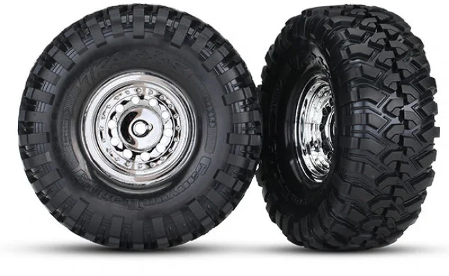 CHROMEN VELGEN EN CANYON TRAIL 1.9" BANDEN SET  TRX8177