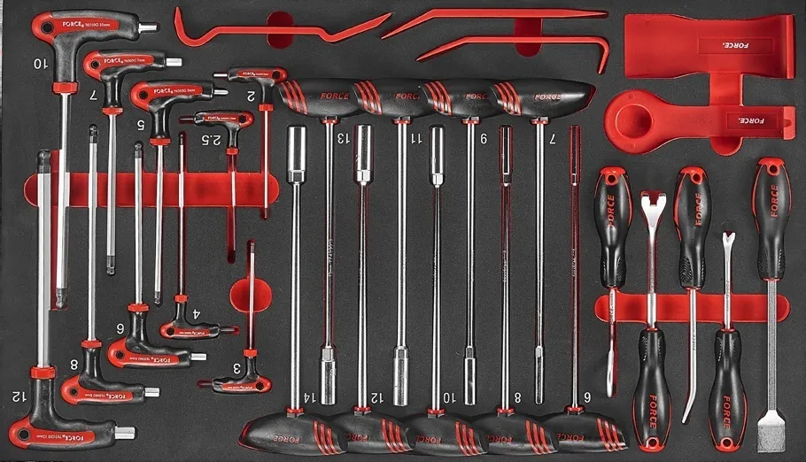 FORCE F5292 DOPSLEUTEL & KOGELINBUSSLEUTEL SET 29DELIG