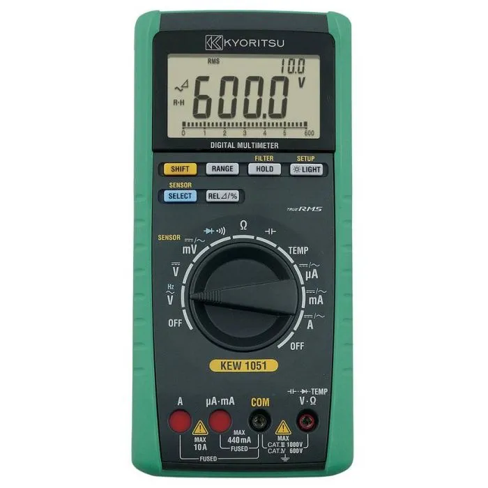 KYORITSU DIGITALE TRMS MULTIMETER 01000V AC/DC 1051