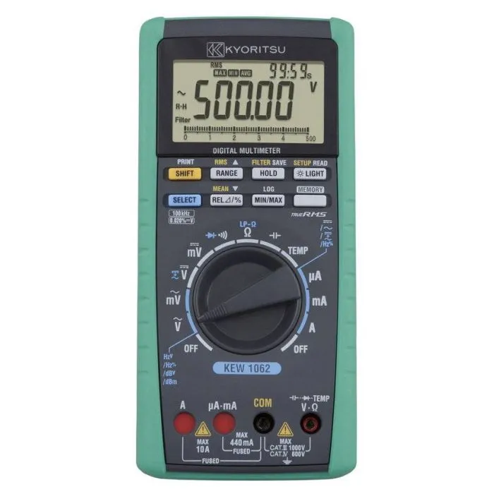 KYORITSU DIGITALE TRMS MULTIMETER LOWPASS FILTER INCLUSIEF LOGGING FUNCTIE 1062