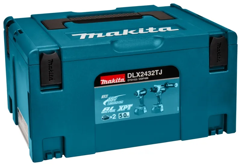 Makita DLX2432TJ Combiset | Boormachine en Slagschroevendraaier | 18V 5,0Ah