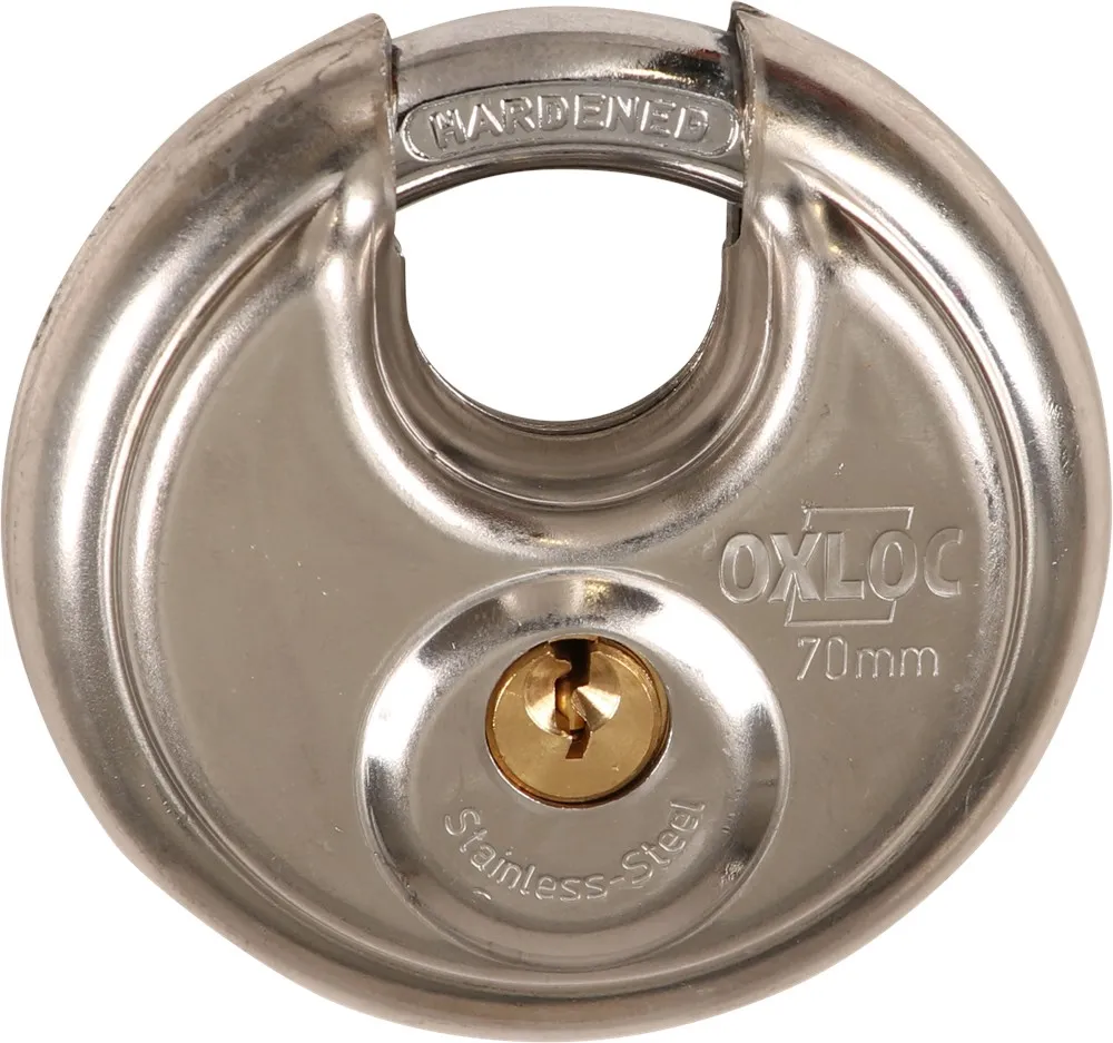 OXLOC DISCUSSLOT RVS 70MM VERSCHILLEND SLUITEND MET 2 SLEUTELS 1217970