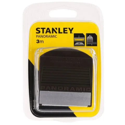 STANLEY PANORAMIC ROLMAAT  KOOLSTOFSTAAL  3M X12,7MM