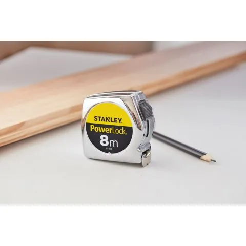 STANLEY POWERLOCK CLASSIC ABS ROLMAAT  8M X25MM